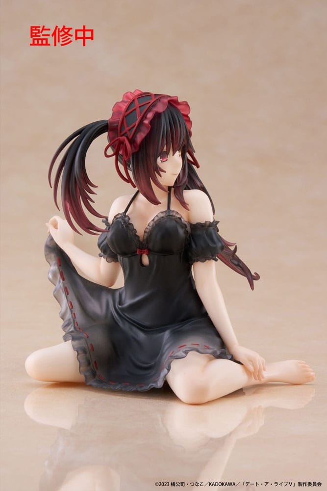 Date A Live V PVC Statue Desktop Cute Figure Kurumi Tokisaki Nightwear Ver. 13 cm - MangaShop.ro