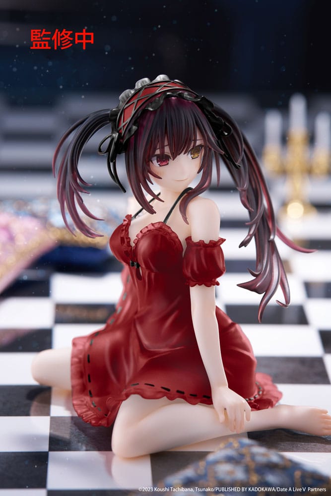Date A Live V PVC Statue Desktop Cute Figure Kurumi Tokisaki Nightwear Ver. Renewal 13 cm - MangaShop.ro