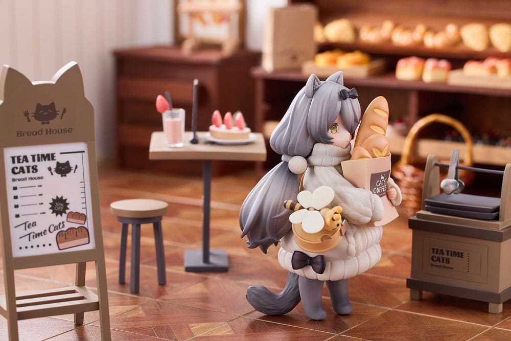 Decorated Life Collection PVC Statue Tea Time Cats - Cat Town Bakery Staff & Customer Set 12 cm - MangaShop.ro