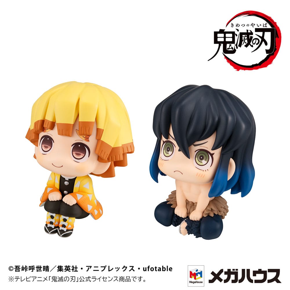 Demon Slayer: Kimetsu no Yaiba Look Up PVC Statue Zenitsu Agatsuma Smile Ver. & Inosuke Hashibira Bossy Ver. 11 cm (with gift) - MangaShop.ro