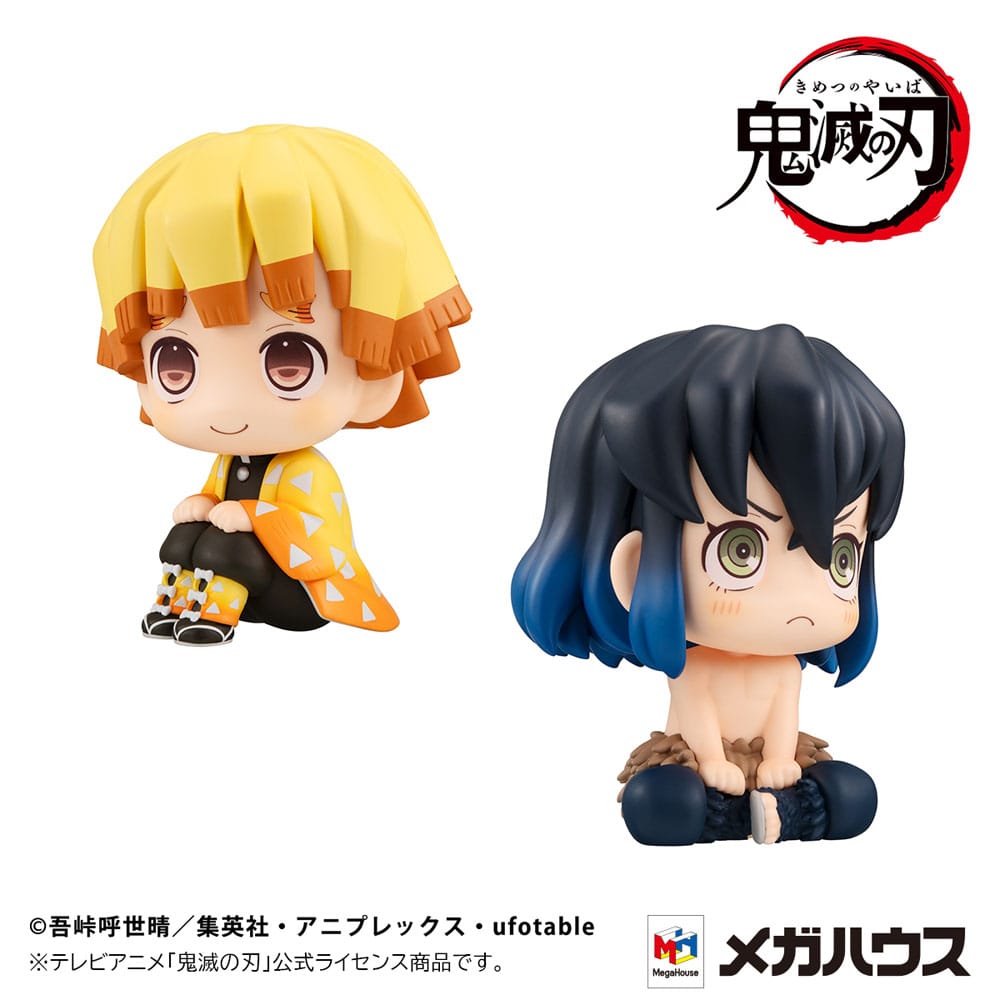 Demon Slayer: Kimetsu no Yaiba Look Up PVC Statue Zenitsu Agatsuma Smile Ver. & Inosuke Hashibira Bossy Ver. 11 cm (with gift) - MangaShop.ro