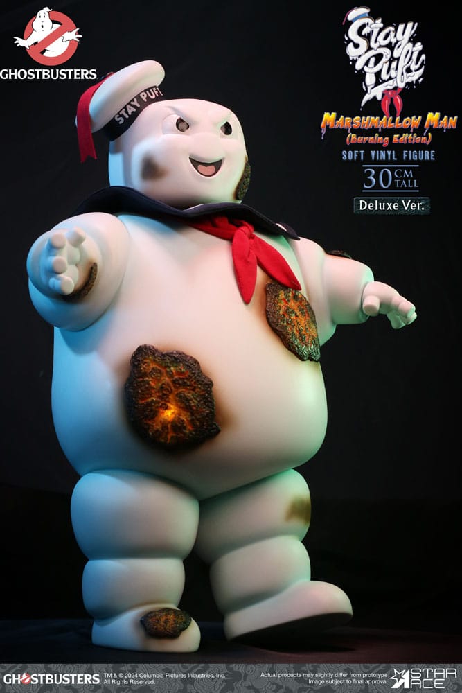 Ghostbusters Soft Vinyl Statue Stay Puft Marshmallow Man Burnign Edition Deluxe Version 30 cm - MangaShop.ro