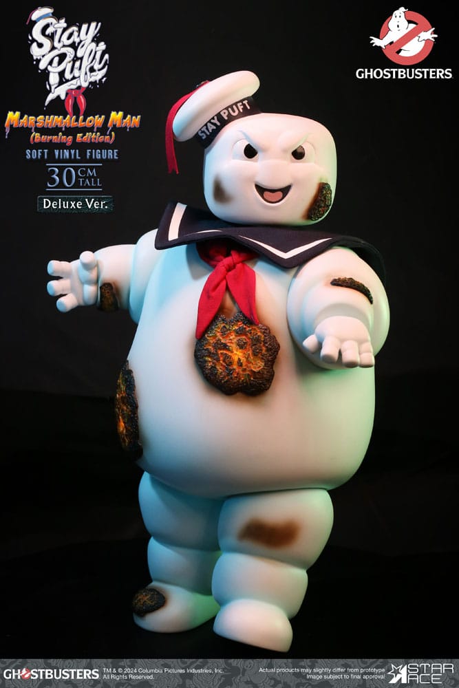 Ghostbusters Soft Vinyl Statue Stay Puft Marshmallow Man Burnign Edition Deluxe Version 30 cm - MangaShop.ro