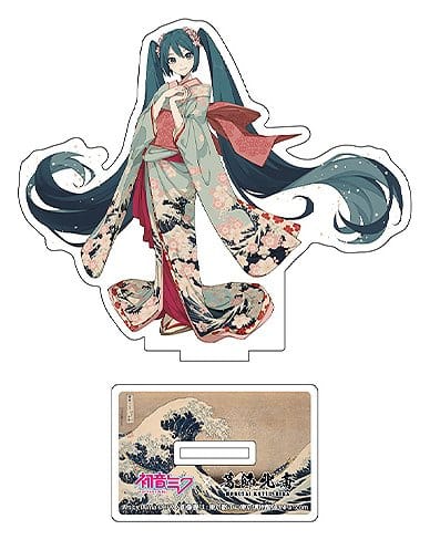 Hatsune Miku x Katsushika Hokusai iXima Die-Cut Acrylic Stand The Great Wave off Kanagawa (Kimono) 10 cm (5) - MangaShop.ro