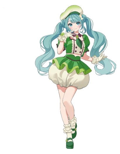 Hatsune Miku x Tirol Choco Collaboration PVC Figure Matcha Mochi Ver. 19 cm - MangaShop.ro