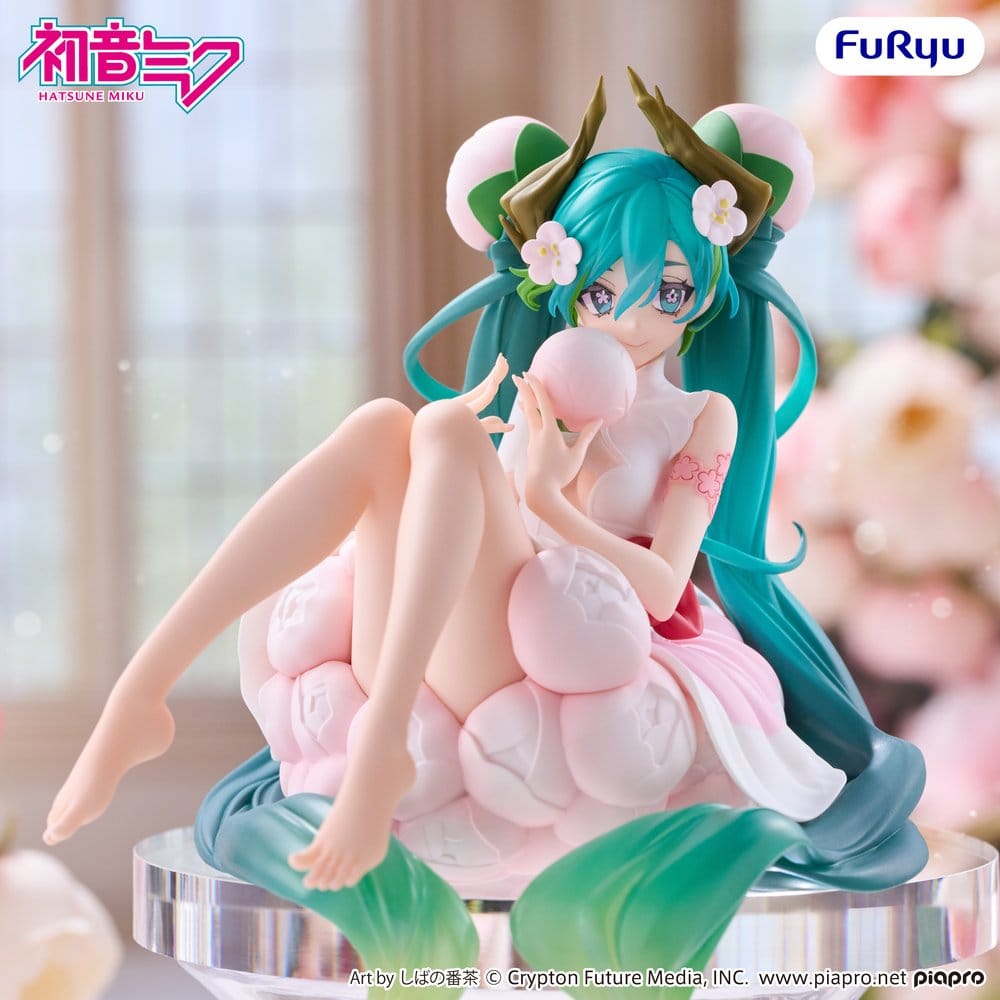 Hatsune Miku Noodle Stopper PVC Figure Flower Fairy White Plum Blossom 13 cm - MangaShop.ro