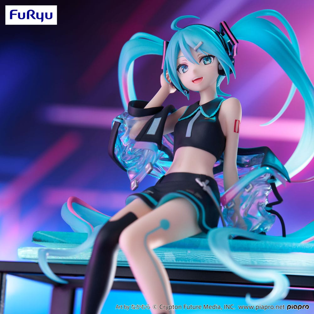 Hatsune Miku Noodle Stopper PVC Statue Neon Cyber 16 cm - MangaShop.ro