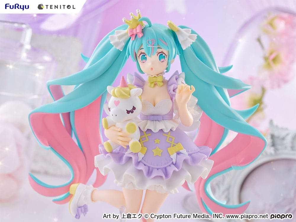 Hatsune Miku Tenitol PVC Statue Hatsune Miku Yumekawa Princess Lavender Ver. 21 cm - MangaShop.ro