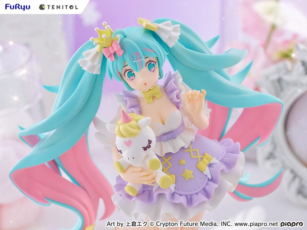 Hatsune Miku Tenitol PVC Statue Hatsune Miku Yumekawa Princess Lavender Ver. 21 cm - MangaShop.ro