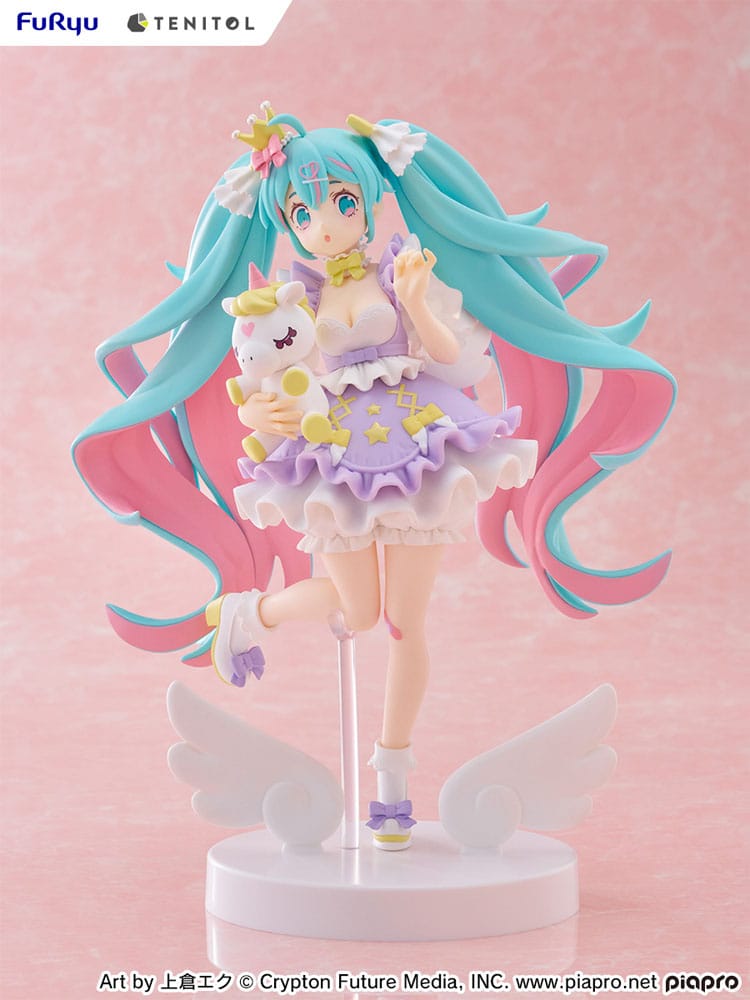 Hatsune Miku Tenitol PVC Statue Hatsune Miku Yumekawa Princess Lavender Ver. 21 cm - MangaShop.ro