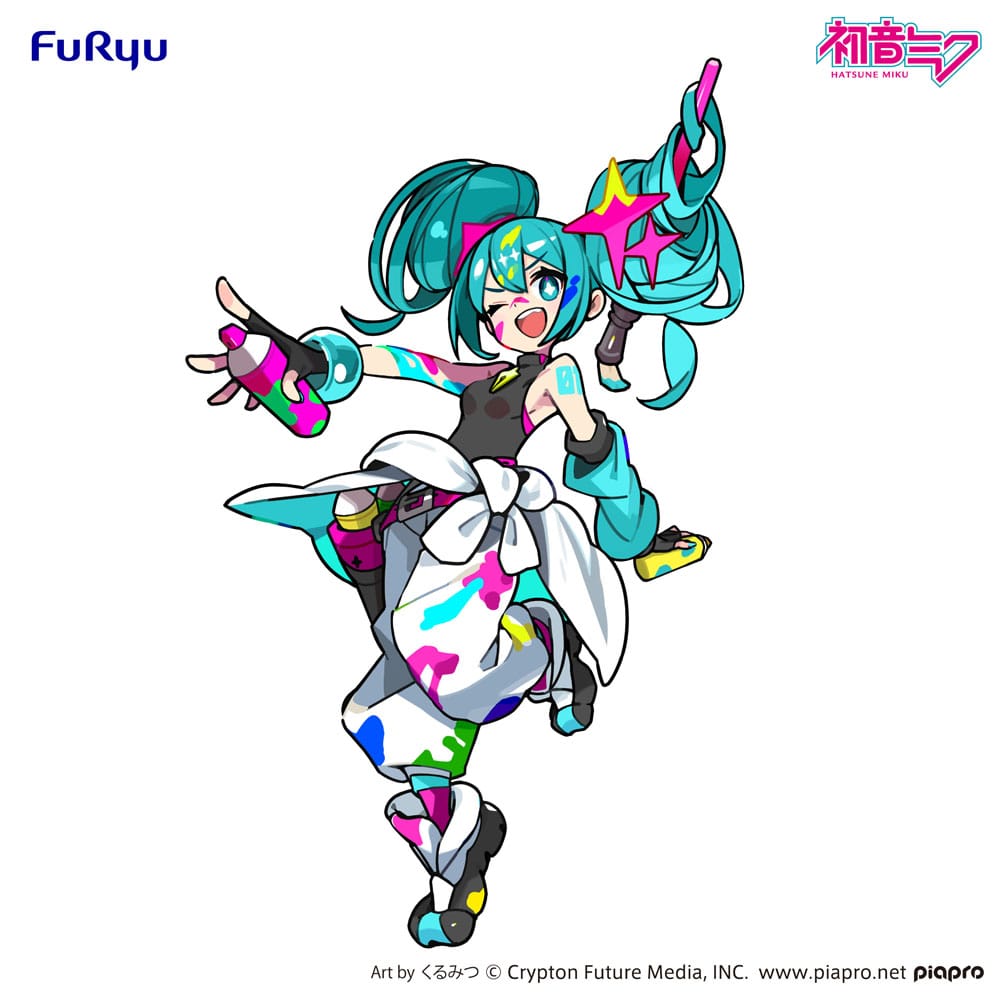 Hatsune Miku Trio-Try-iT PVC Statue Miku Paint Girl 19 cm - MangaShop.ro