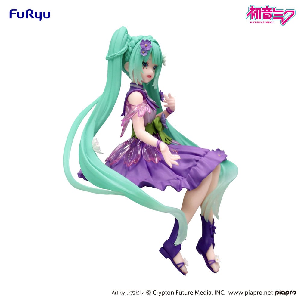 Hatsune Miku Noodle Stopper PVC Statue Flower Fairy Cosmos Purple Color Ver. 14 cm - MangaShop.ro