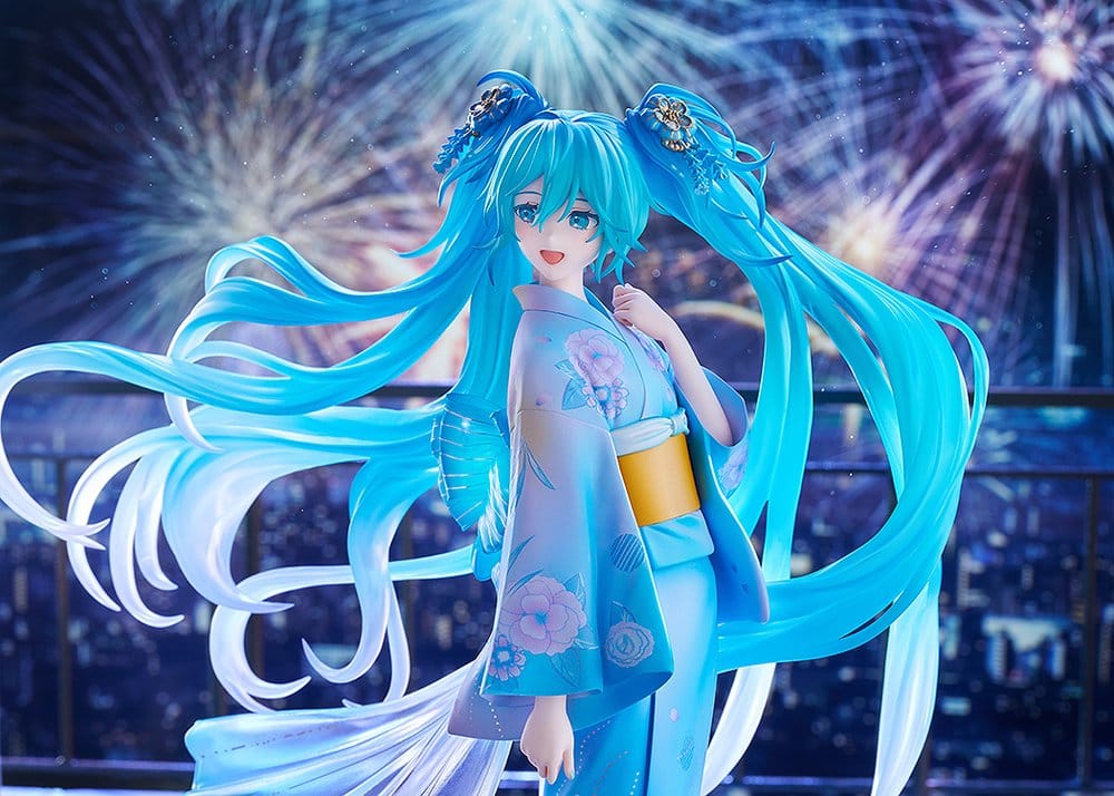 Character Vocal Series 01: Hatsune Miku PVC Figure 1/7 Music & Fire Works Ver. 23 cm - MangaShop.ro