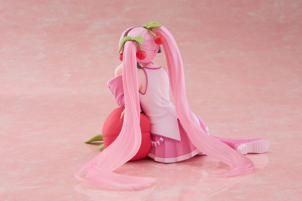 Hatsune Miku PVC Statue Desktop Cute Figure Sakura Miku Cherry Cushion Ver. 13 cm - MangaShop.ro