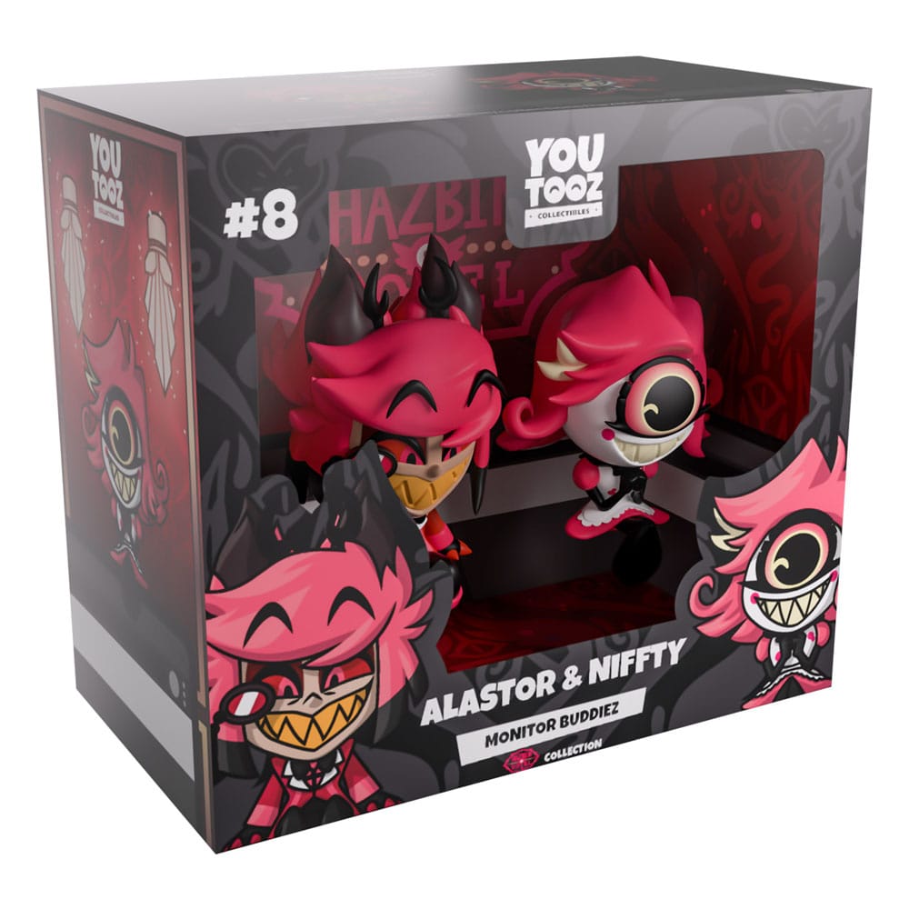 Hazbin Hotel Vinyl Figures Alastor & Niffty Monitor Buddiez - MangaShop.ro