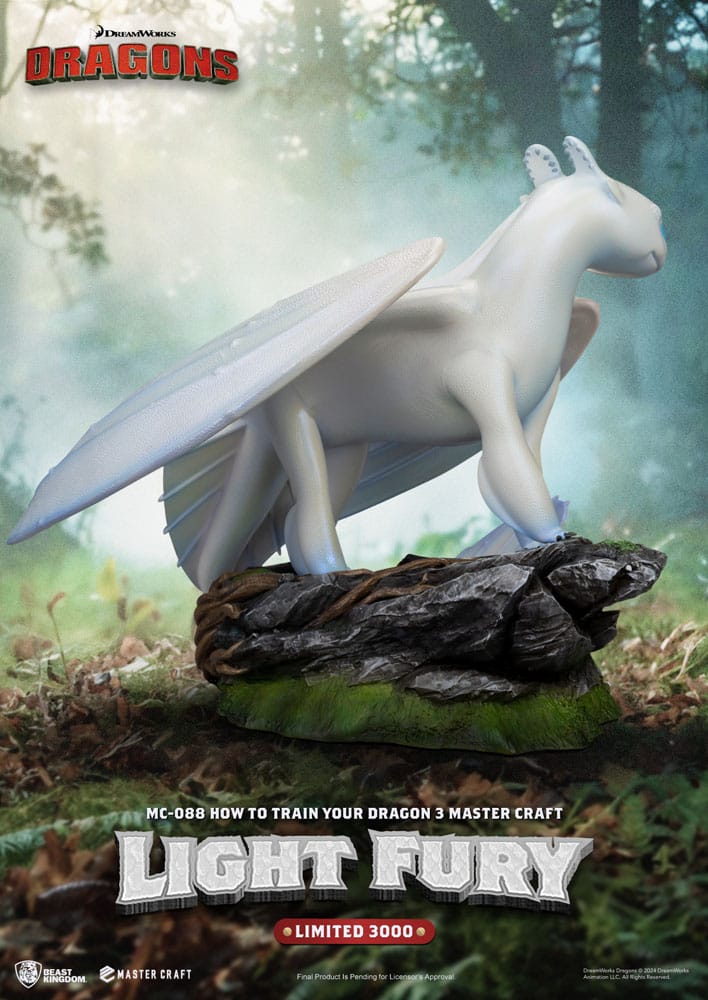 How To Train Your Dragon 3 Master Craft Statue Light Fury 29 cm - MangaShop.ro