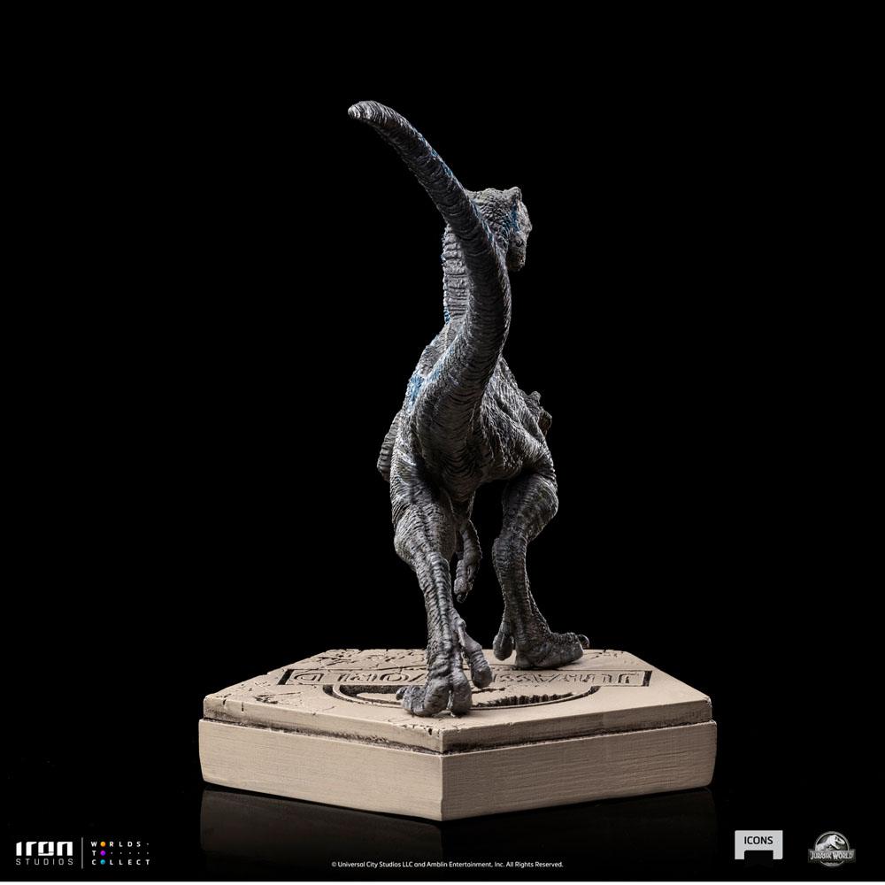 Jurassic World Icons Statue Velociraptor Blue 9 cm - MangaShop.ro