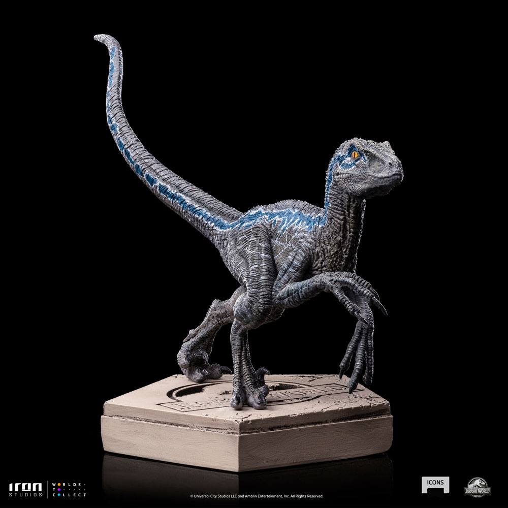 Jurassic World Icons Statue Velociraptor Blue 9 cm - MangaShop.ro