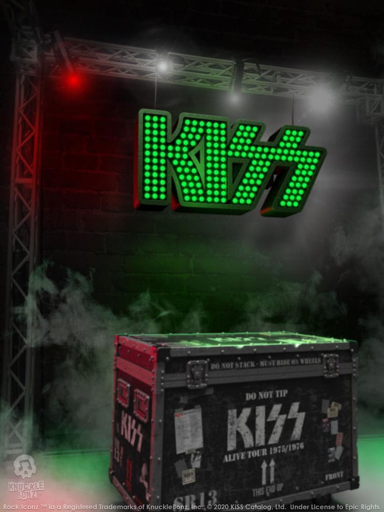 Kiss Rock Ikonz On Tour Road Case Statue + Stage Backdrop Set Alive! Tour - MangaShop.ro