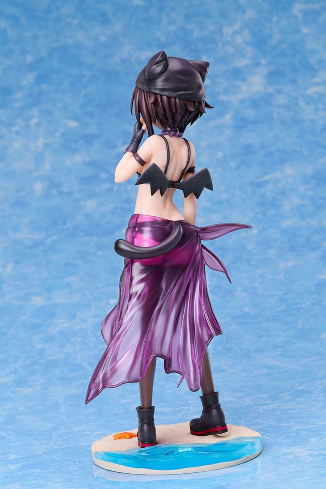 KonoSuba: An Explosion on This Wonderful World! Statue 1/7 Megumin Chomusuke Swimsuit Ver. 22 cm - MangaShop.ro