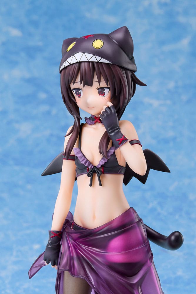 KonoSuba: An Explosion on This Wonderful World! Statue 1/7 Megumin Chomusuke Swimsuit Ver. 22 cm - MangaShop.ro