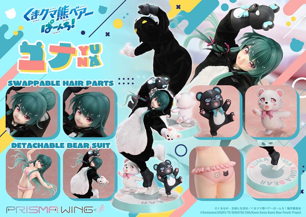 Kuma Kuma Kuma Bear Punch! Prisma Wing PVC Statue 1/7 Yuna 28 cm - MangaShop.ro