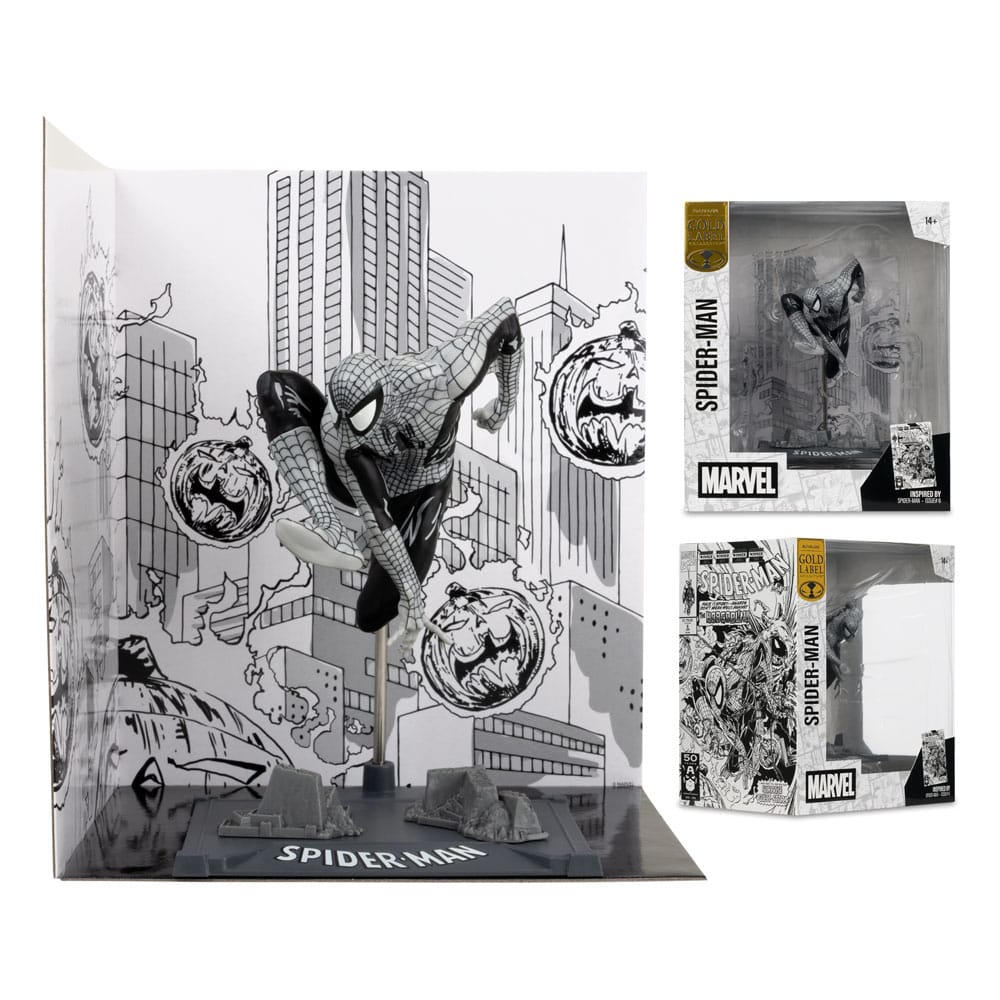 Marvel Collection PVC Statue 1/10 Spider-Man (Spider-Man #6)(Line Art)(Gold Label) 10 cm - MangaShop.ro