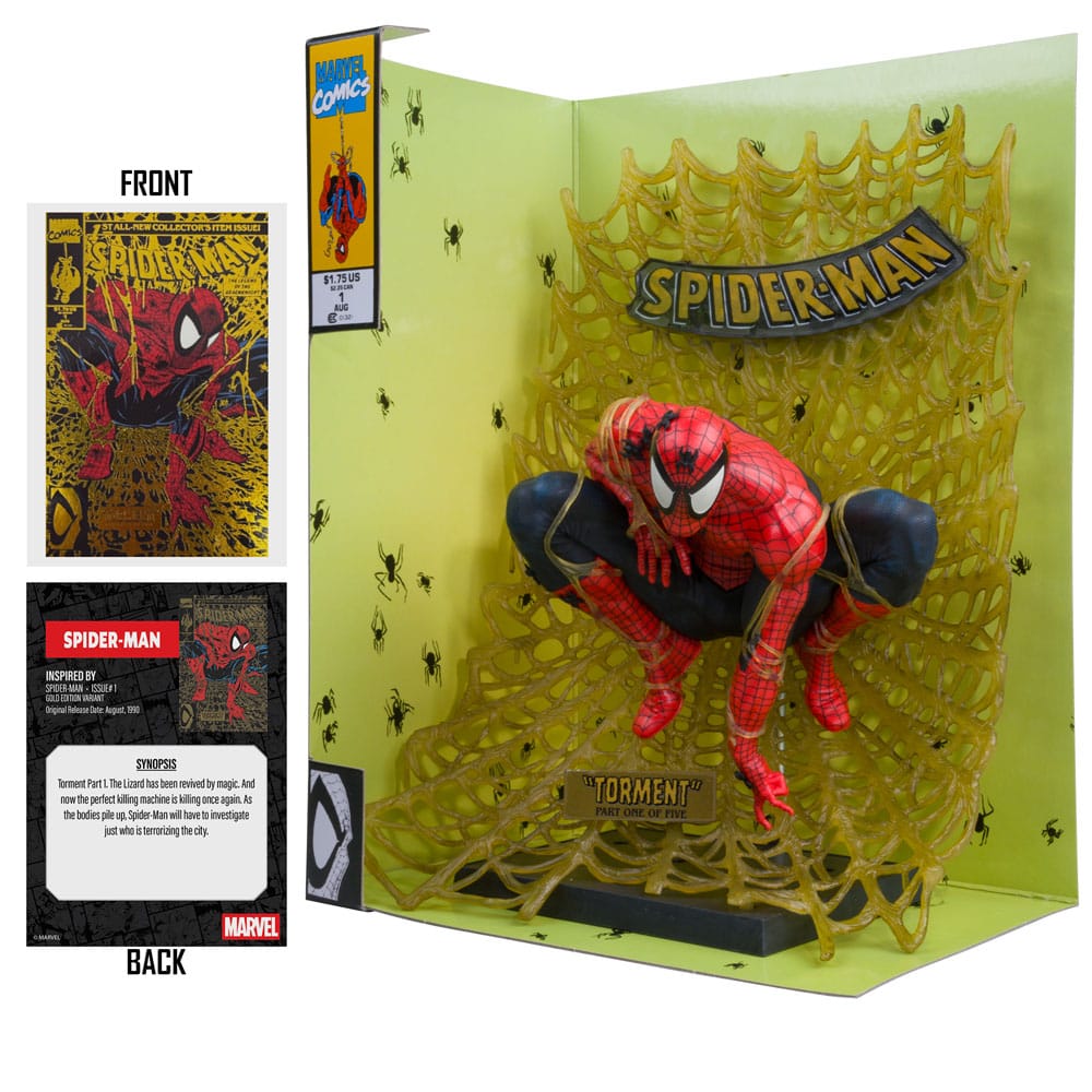 Marvel Collection PVC Statue 1/6 Spider-Man (Spider-Man # 1) (Gold Edition) (Gold Label) 15 cm - MangaShop.ro
