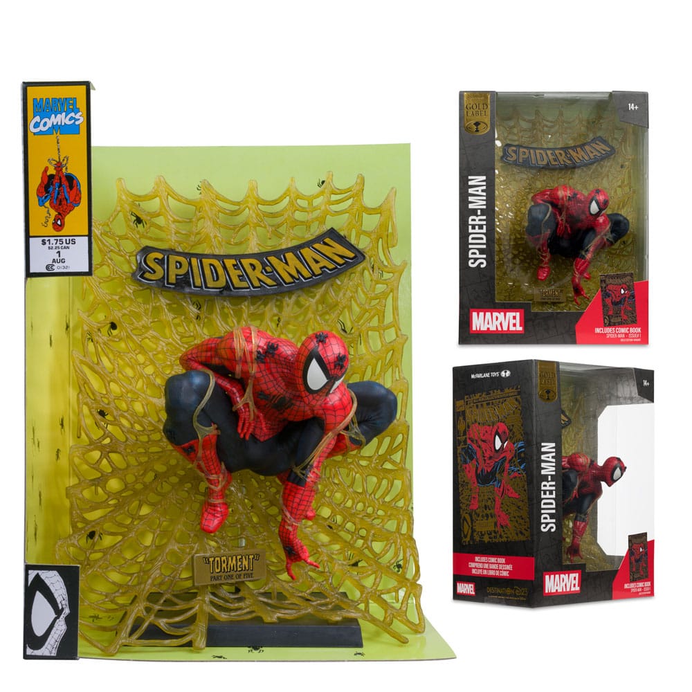Marvel Collection PVC Statue 1/6 Spider-Man (Spider-Man # 1) (Gold Edition) (Gold Label) 15 cm - MangaShop.ro