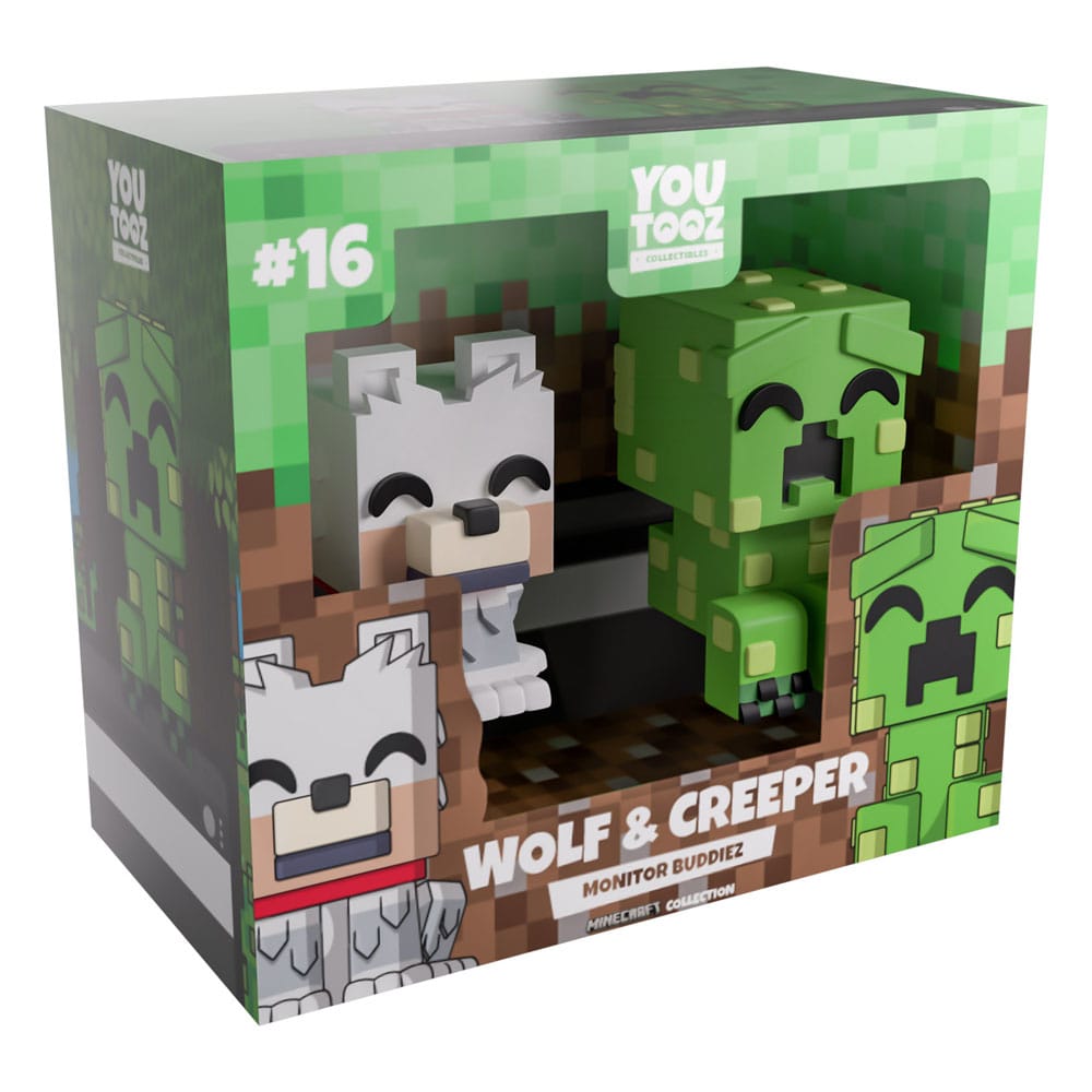 Minecraft Vinyl Figures Wolf and Creeper Monitor Buddiez - MangaShop.ro