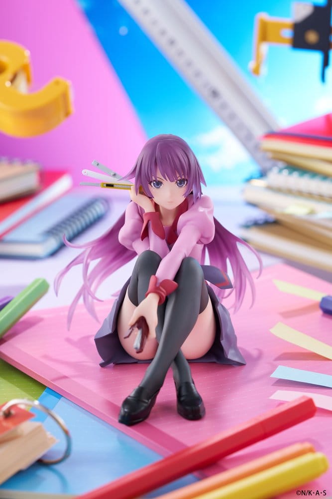 Monogatari PVC Statue Desktop Cute Figure Hitagi Senjougahara 13 cm - MangaShop.ro