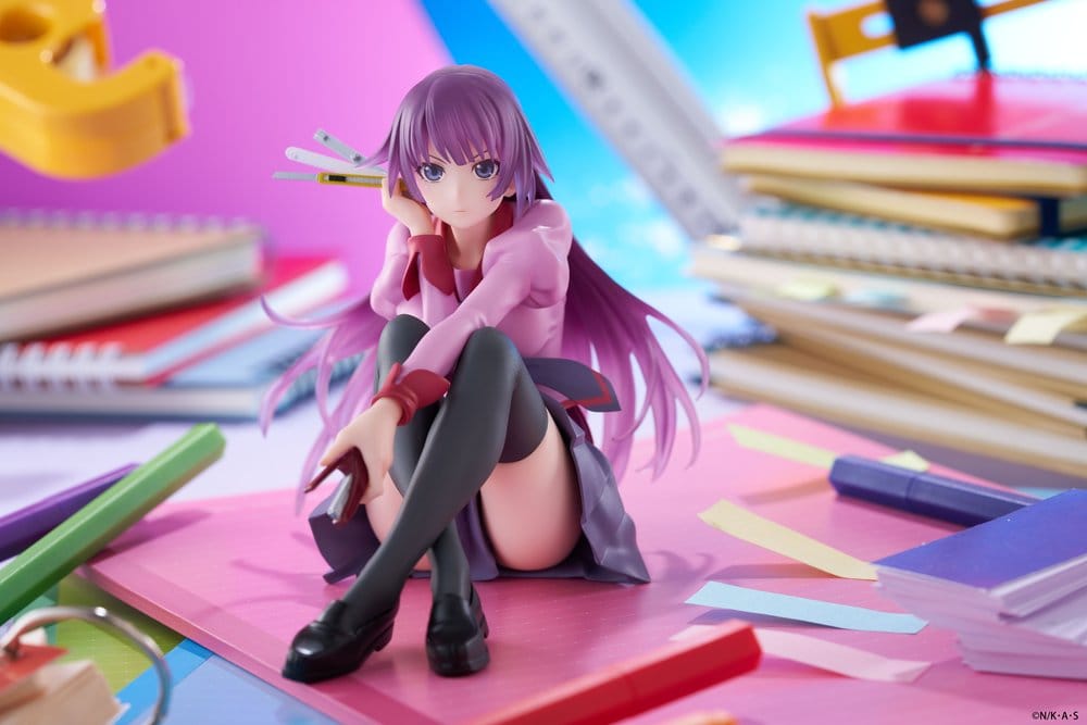 Monogatari PVC Statue Desktop Cute Figure Hitagi Senjougahara 13 cm - MangaShop.ro