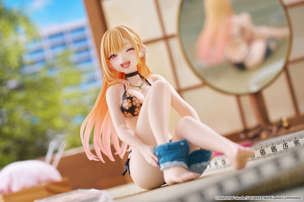 My Dress-Up Darling Desktop Cute PVC Figure Marin Kitagawa (Measured Swimsuit Ver.) Reissue 13 cm - MangaShop.ro