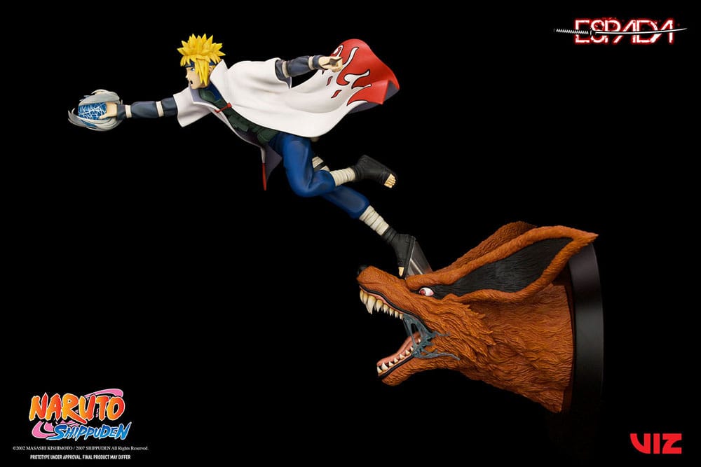 Naruto Shippuden PVC Statue 1/8 Minato Namikaze Vs Nine Tailed Fox 41 cm - MangaShop.ro