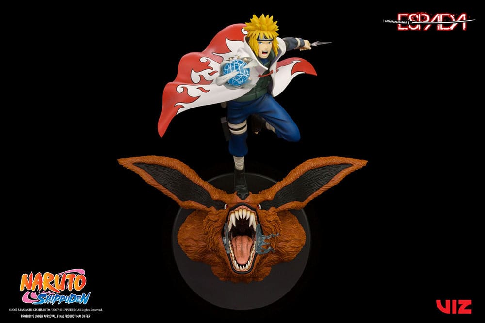 Naruto Shippuden PVC Statue 1/8 Minato Namikaze Vs Nine Tailed Fox 41 cm - MangaShop.ro