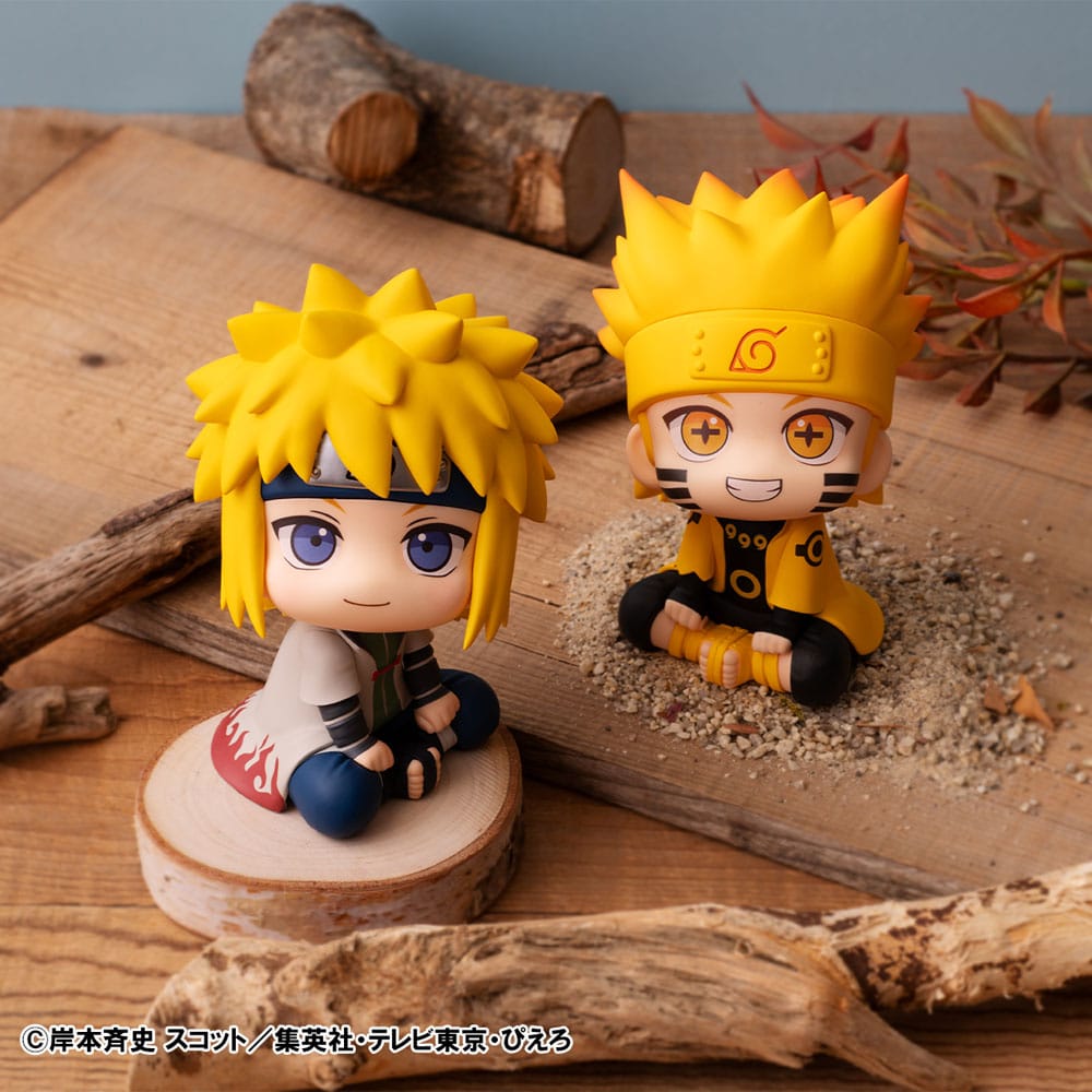 Naruto Shippuden Look Up PVC Statue Naruto Uzumaki Six Paths Sage Mode & Minato Namikaze 11 cm (with gift) - MangaShop.ro