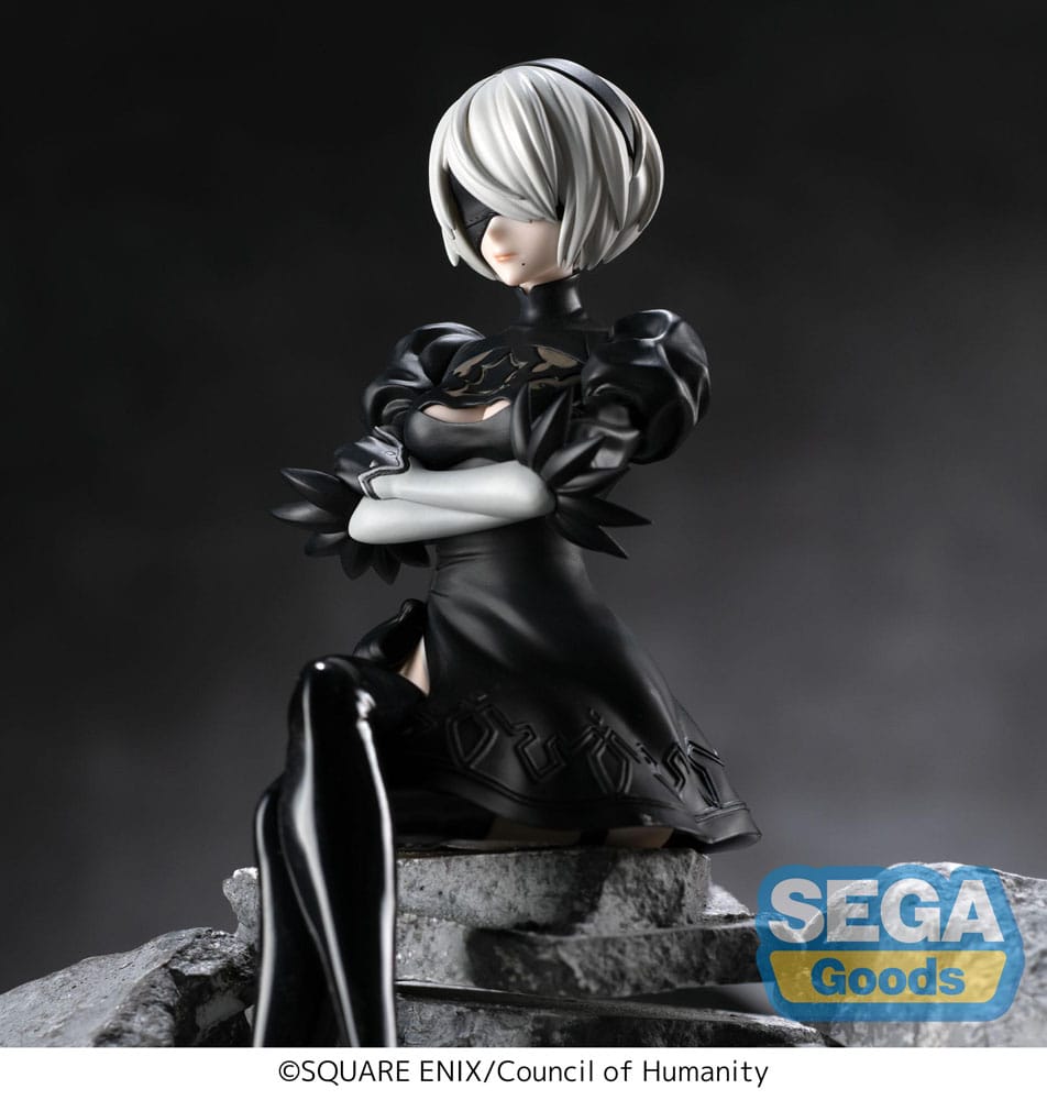 NieR:Automata Ver1.1a PM Perching PVC Statue 2B 13 cm - MangaShop.ro