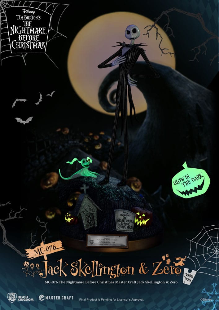 Nightmare before Christmas Master Craft Statue Jack Skellington & Zero 39 cm - MangaShop.ro