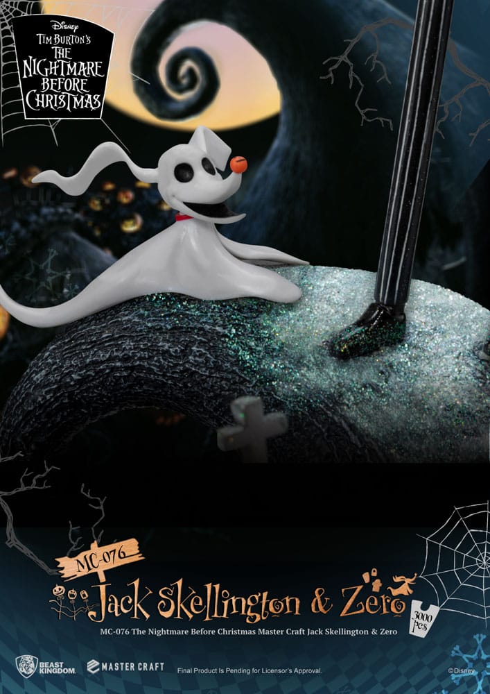 Nightmare before Christmas Master Craft Statue Jack Skellington & Zero 39 cm - MangaShop.ro