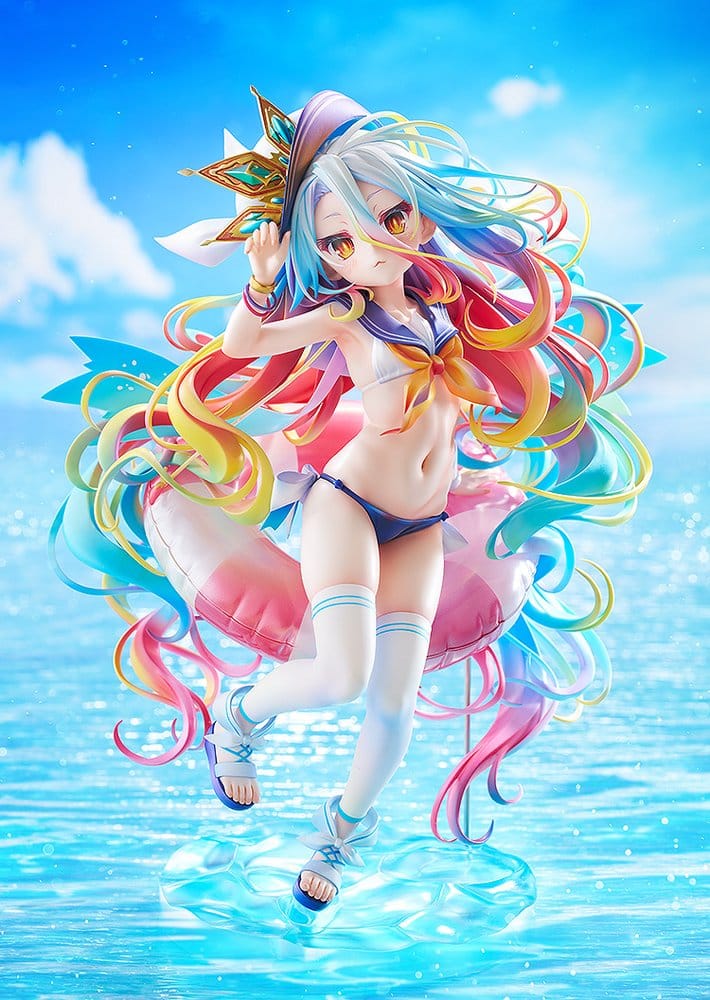 No Game No Life Statue 1/7 Shiro: Sailor-Style Swimsuit Ver. 24 cm - MangaShop.ro