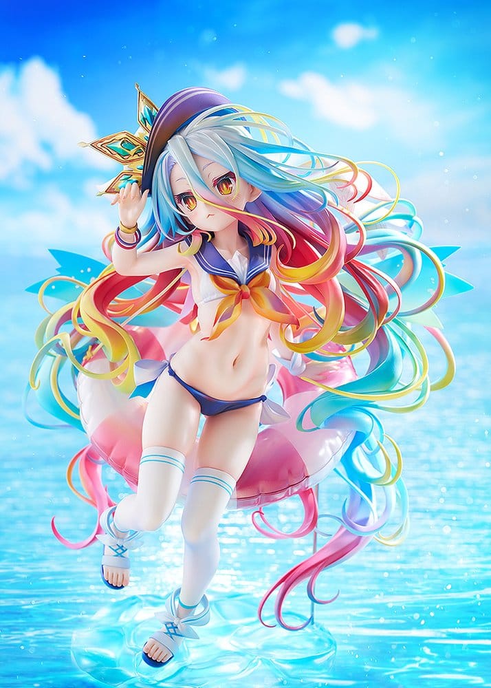 No Game No Life Statue 1/7 Shiro: Sailor-Style Swimsuit Ver. 24 cm - MangaShop.ro
