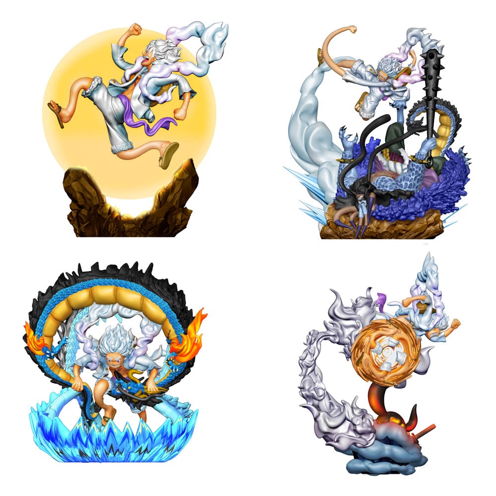 One Piece Petitrama PVC Mini Statue Logbox Re Birth Gear Fifth Special Set 9 cm - MangaShop.ro