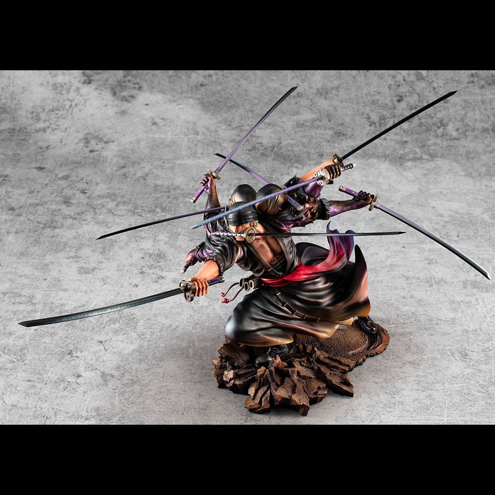 One Piece Excellent Model P.O.P PVC Statue SA-Maximum Roronoa Zoro Ver. Demon Spirit Kyuutouryuu Asura 17 cm - MangaShop.ro