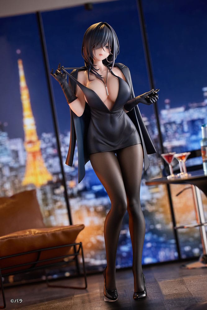 Original Character PVC Statue 1/6 Ishimi Yokoyama Black One-piece Dress Ver. illustration by Bara 28 cm - MangaShop.ro