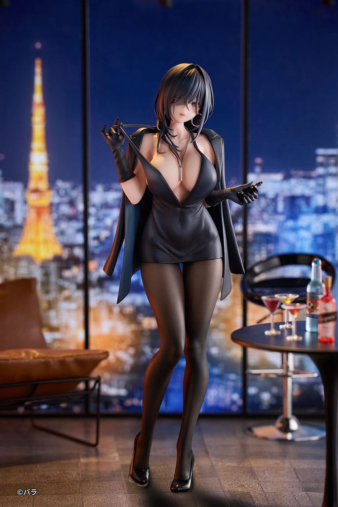 Original Character PVC Statue 1/6 Ishimi Yokoyama Black One-piece Dress Ver. illustration by Bara 28 cm - MangaShop.ro