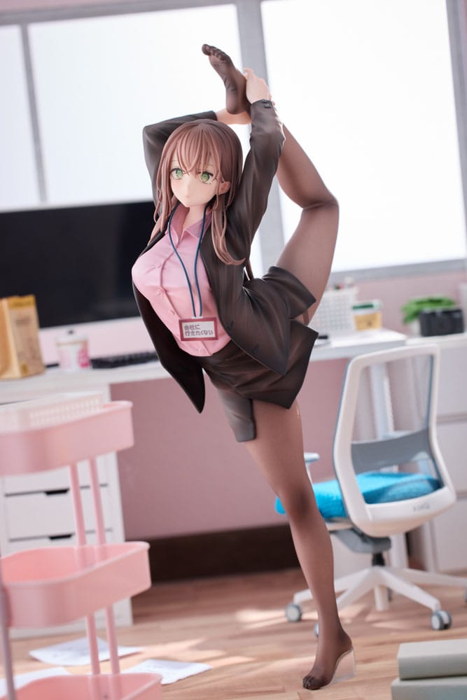 Original Character PVC Statue 1/6 OL-chan Who Doesn't Want to Go to Work Pink Ver. Deluxe Edition 26 cm - MangaShop.ro