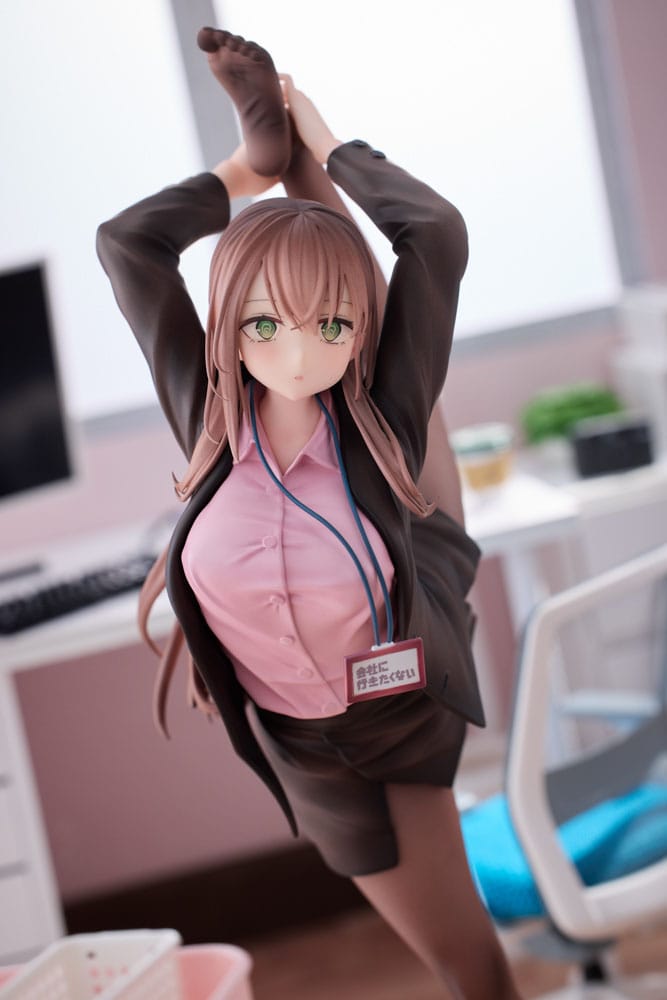 Original Character PVC Statue 1/6 OL-chan Who Doesn't Want to Go to Work Pink Ver. Deluxe Edition 26 cm - MangaShop.ro