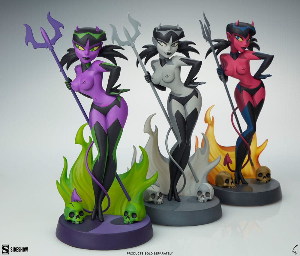 Original Artist Series Statue Devil Girl (Purple and Green Variant) 30 cm - MangaShop.ro