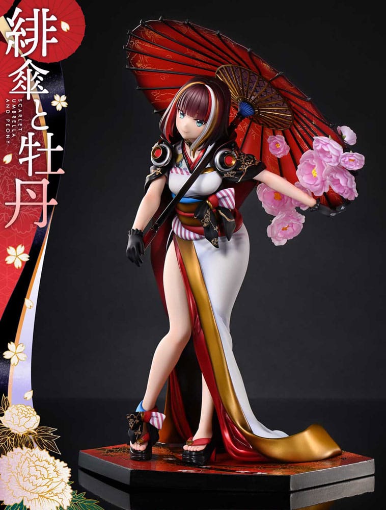 Original Illustration by Fuzichoco Prisma Wing PVC Statue 1/7 Scarlet Umbrella And Peony 28 cm - MangaShop.ro