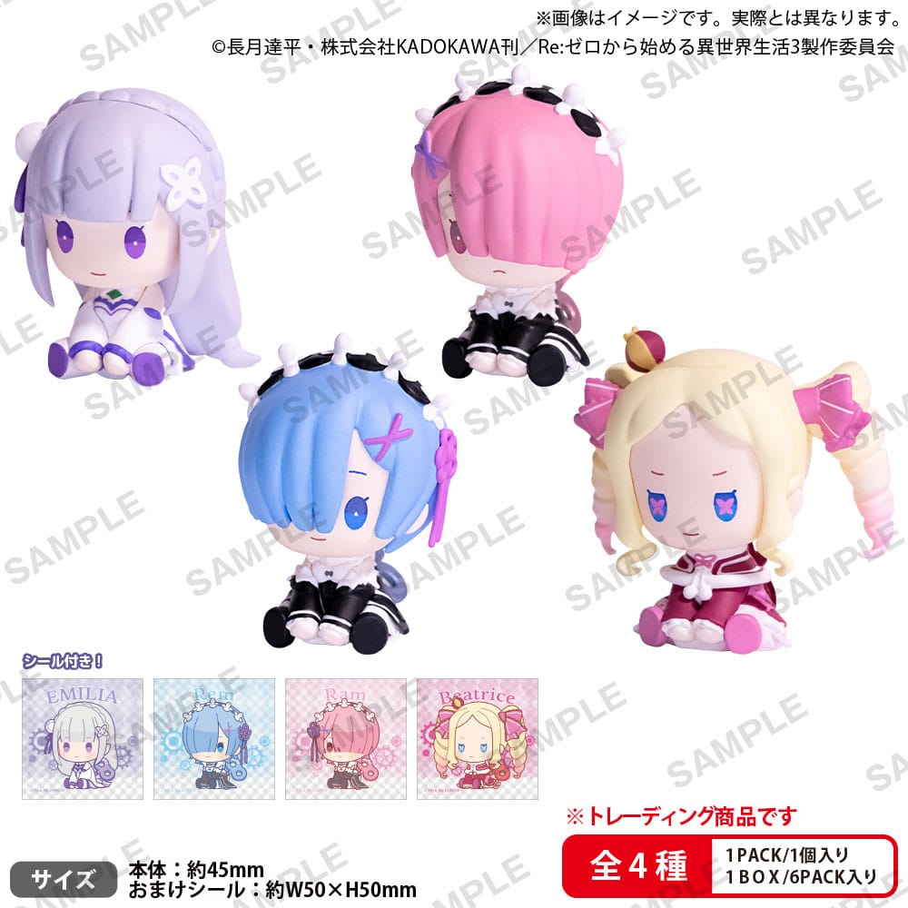Re:Zero Starting Life in Another World Petatto Clockworks PVC Figures Mascot Box Ver. 4 cm Assortment (6) - MangaShop.ro